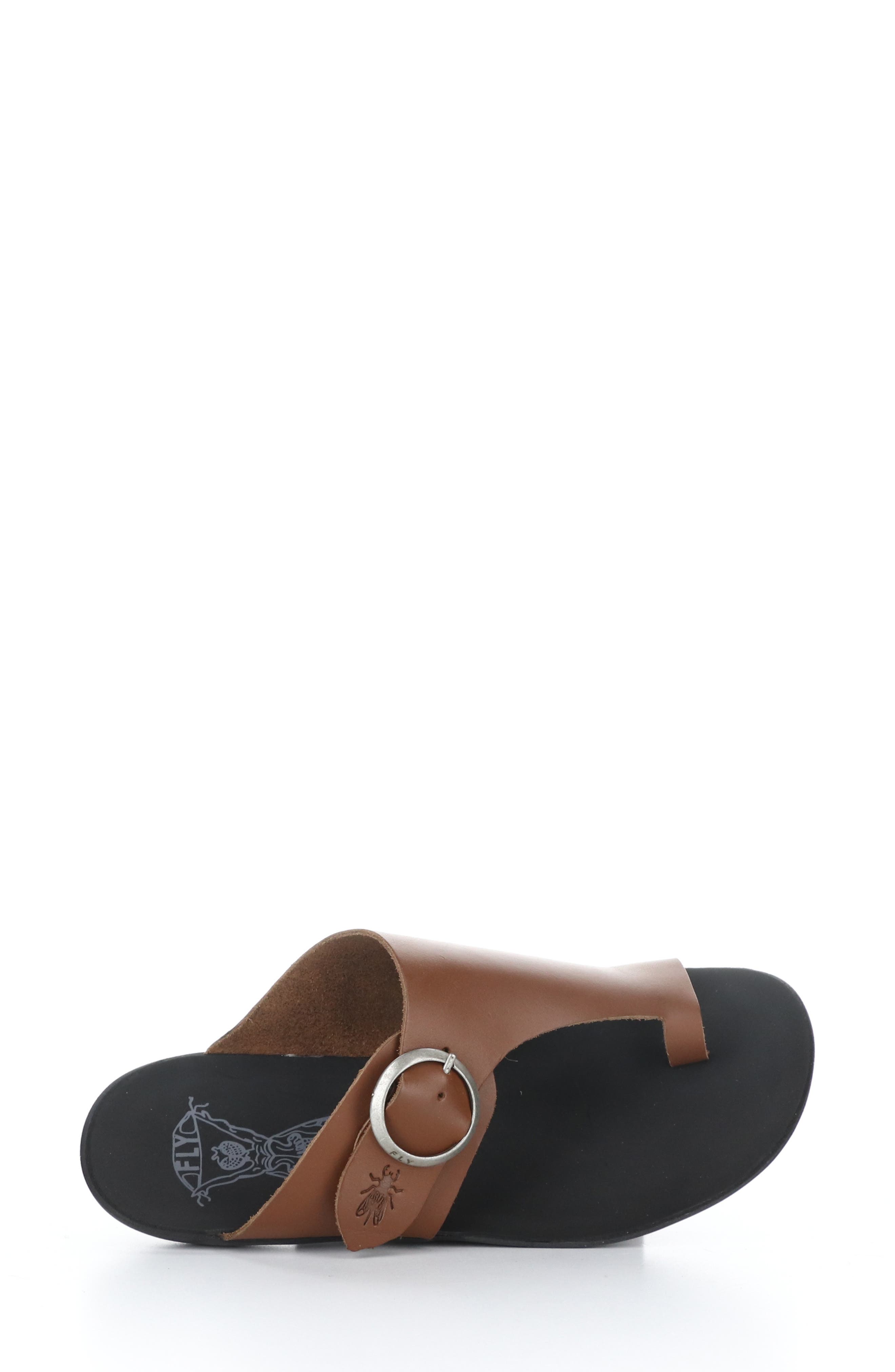 Mica Slide Sandal, Alternate, color, COGNAC BROOKLYN