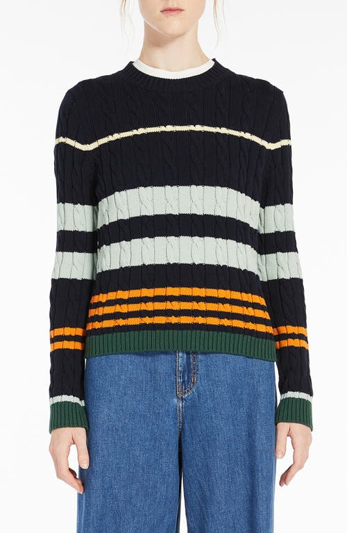 Weekend Max Mara Zorro Cable Stitch Sweater In Multi Colour