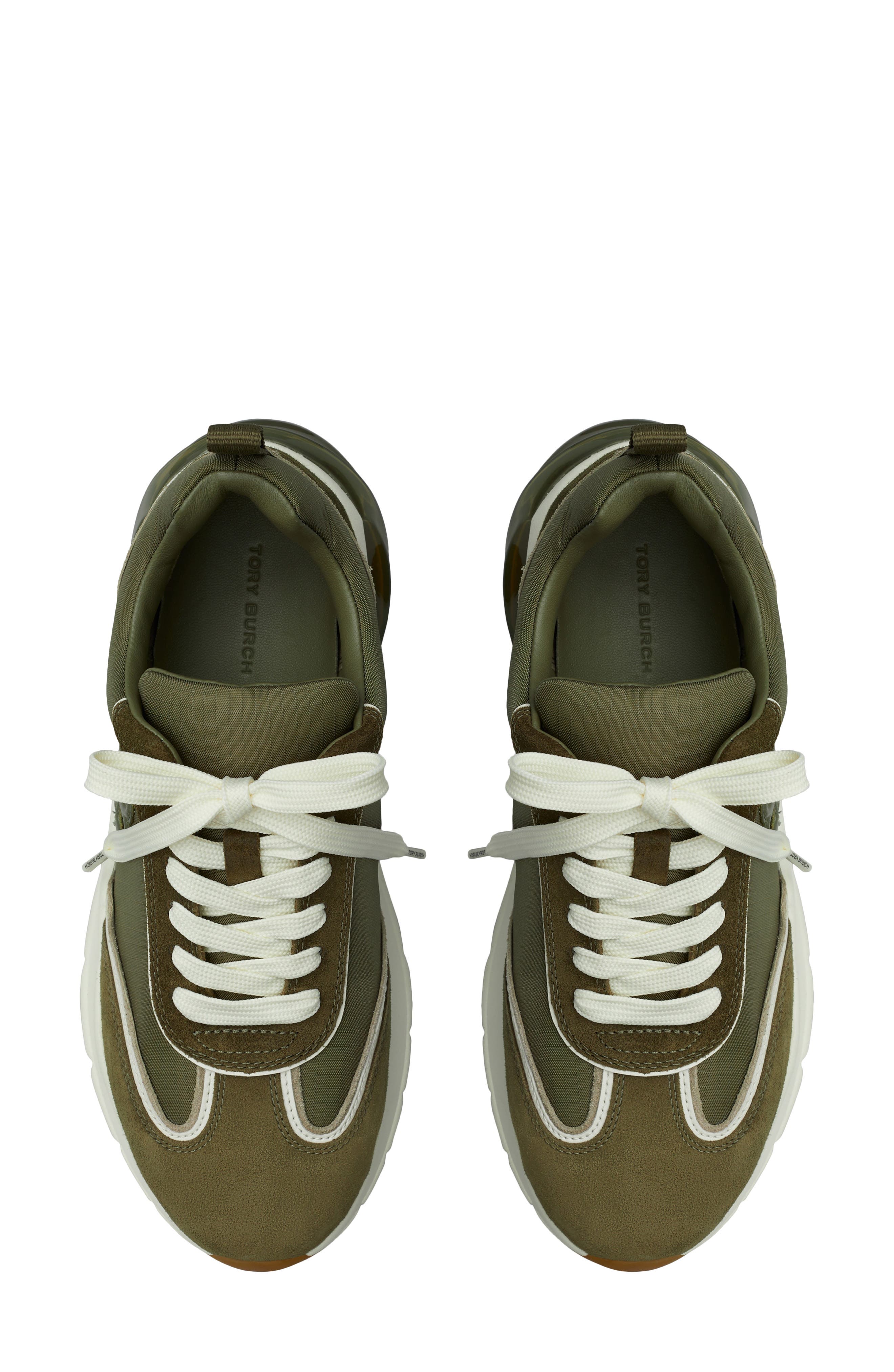Tory Burch Good Luck Bubble Trainer Sneaker, Alternate, color, Dark Olive / Dark Olive/ Aneto