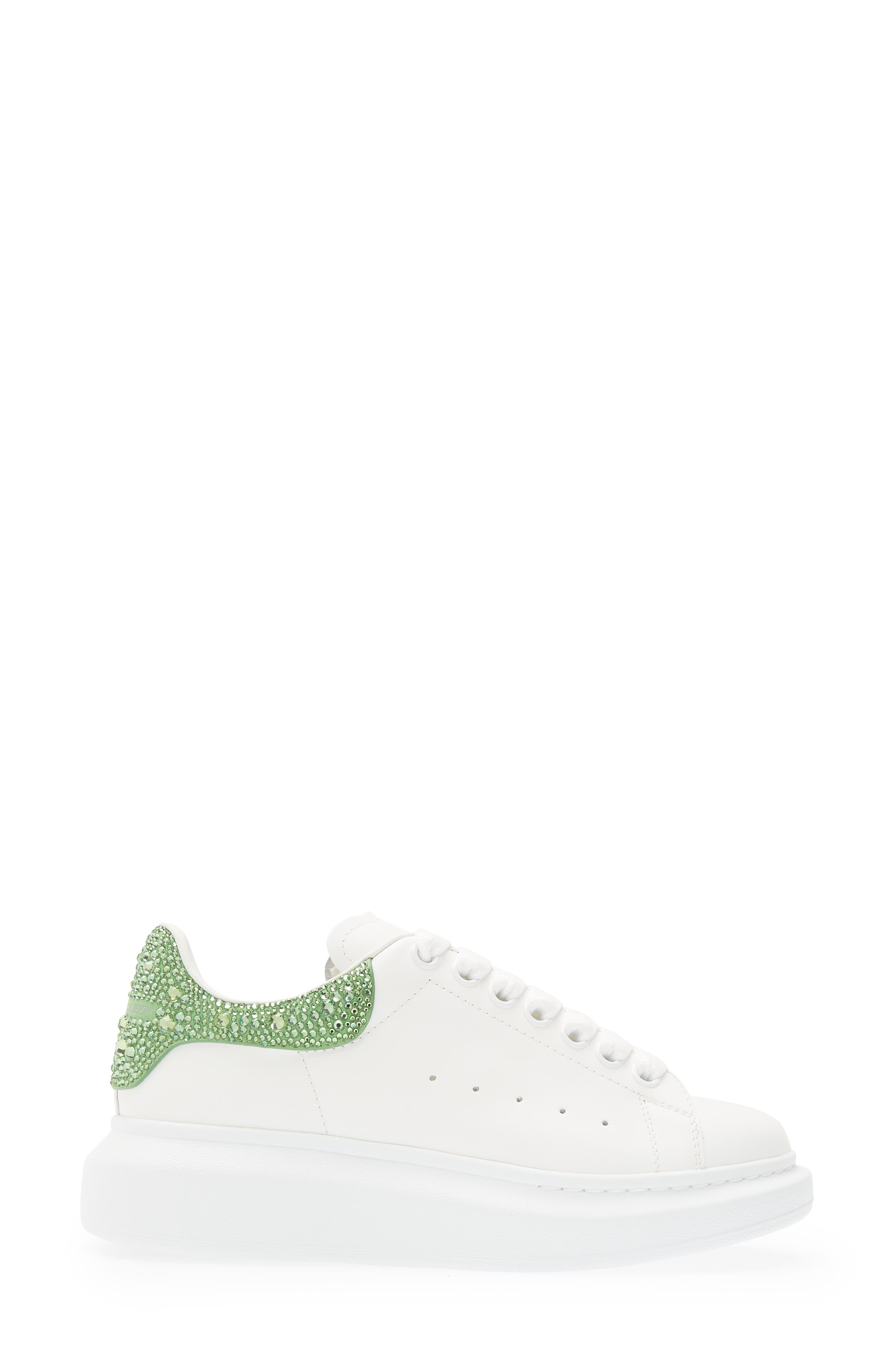 McQueen Oversized Crystal Accented Sneaker, Alternate, color, 