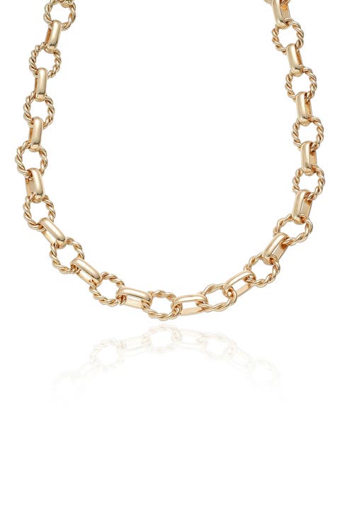 Twisted Link Chain Necklace