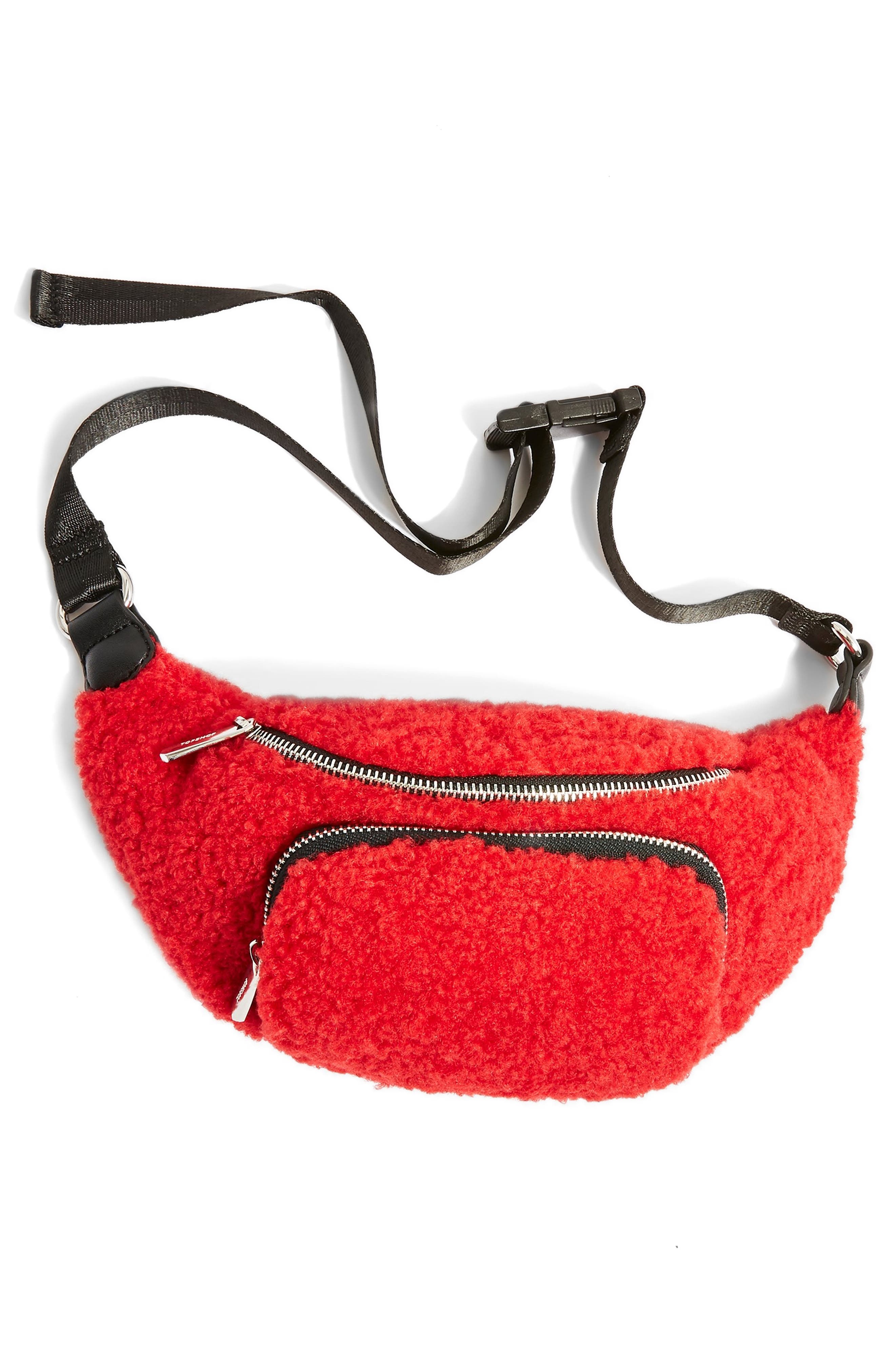 Topshop Baxter Borg Belt Bag, Alternate, color, 