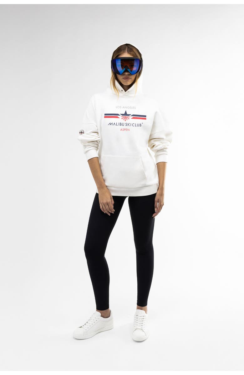 Malibu Ski Club Snow Icon Hoodie, Main, color, White
