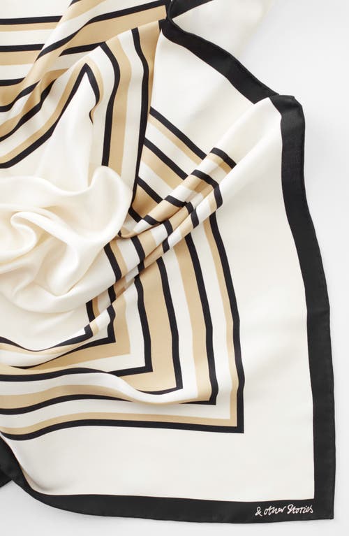 & Other Stories Print Square Scarf In Gold