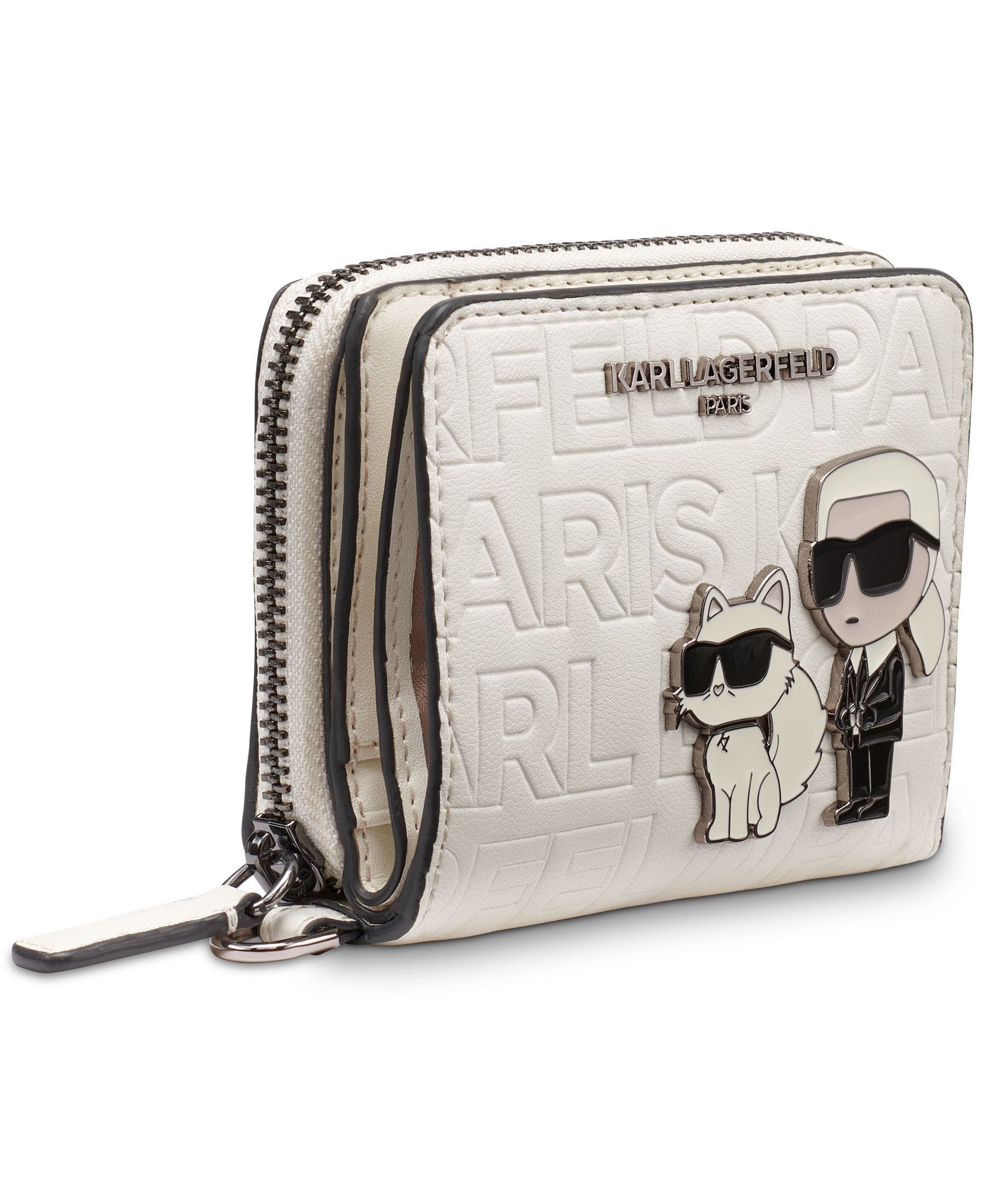 KARL LAGERFELD PARIS Meribel Wallet, Alternate, color, Winter White