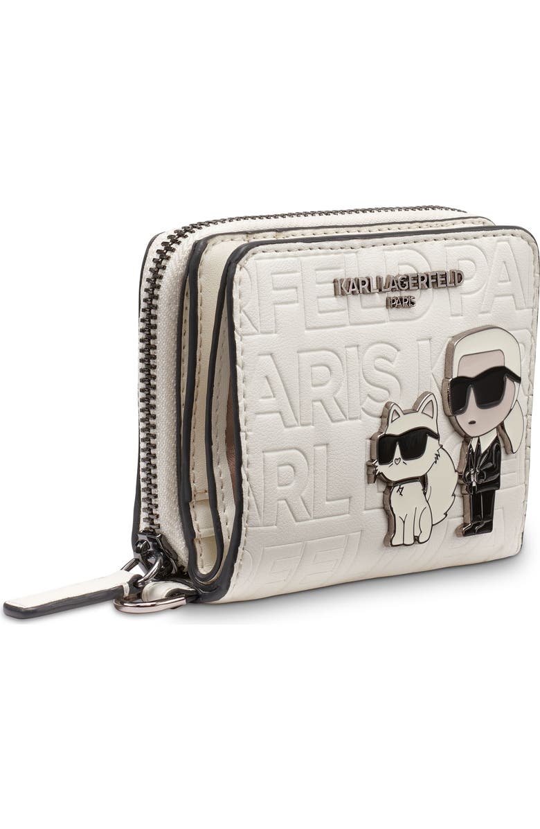 KARL LAGERFELD PARIS Meribel Wallet, Alternate, color, Winter White