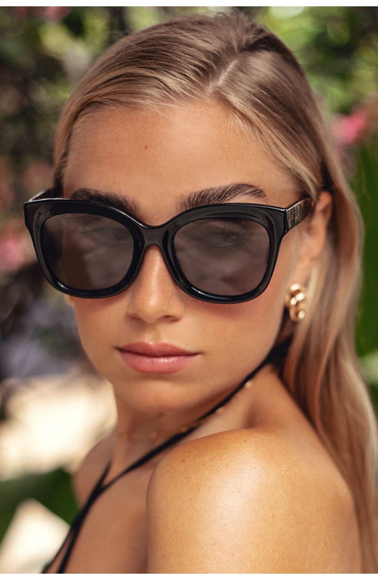 FREYRS Eyewear Naples Cat Eye Sunglasses, Alternate, color, Black / Tortoise