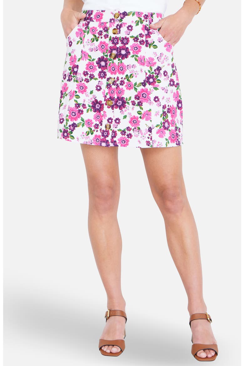 Cotton Stretch Button-Up Mini Skirt, Main, color, Pink
