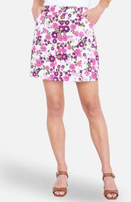 Yumi Cotton Stretch Button-Up Mini Skirt