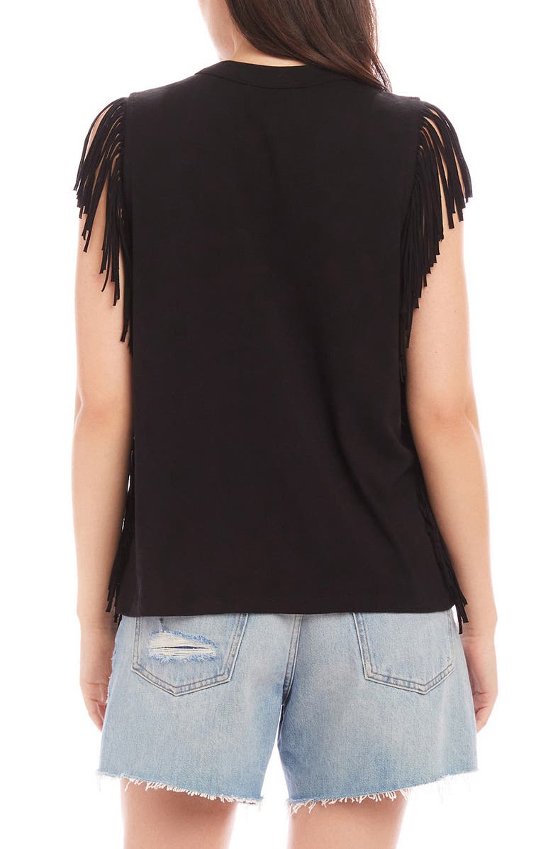 FIFTEEN TWENTY Nora Fringe Stretch Cotton T-Shirt, Alternate, color, 