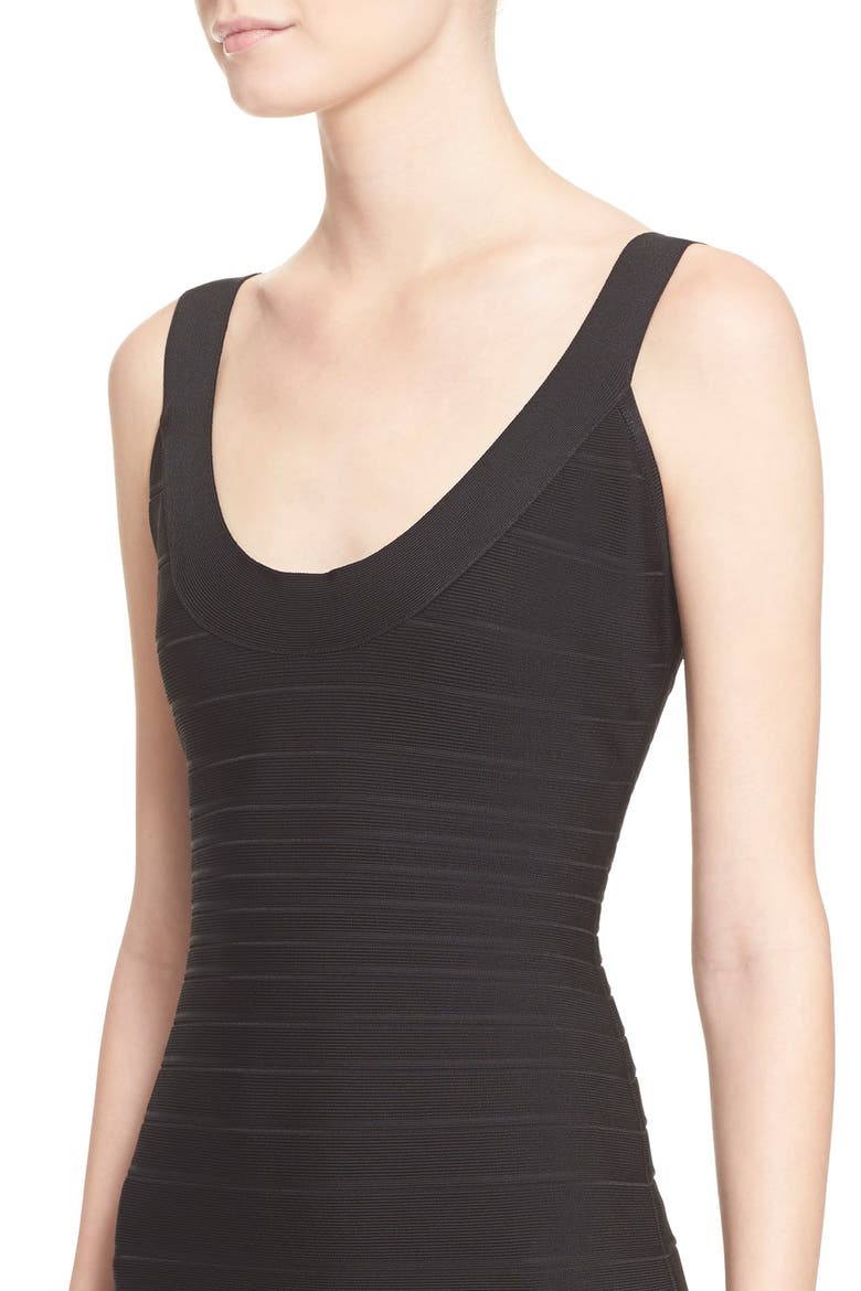 'Sydney' U-Neck Bandage Dress, Alternate, color, BLACK