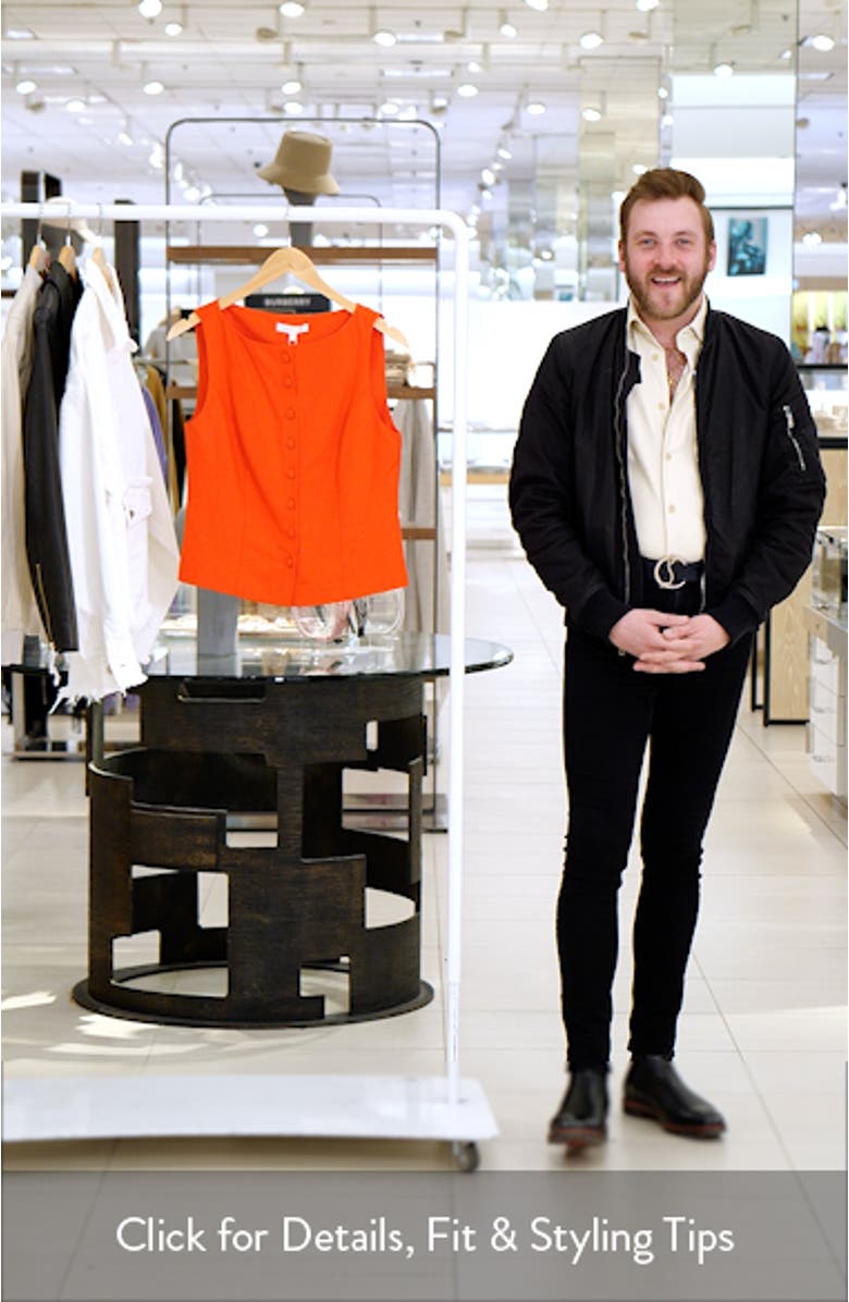 Vera Sleeveless Linen Blend Button-Up Top, sales video thumbnail