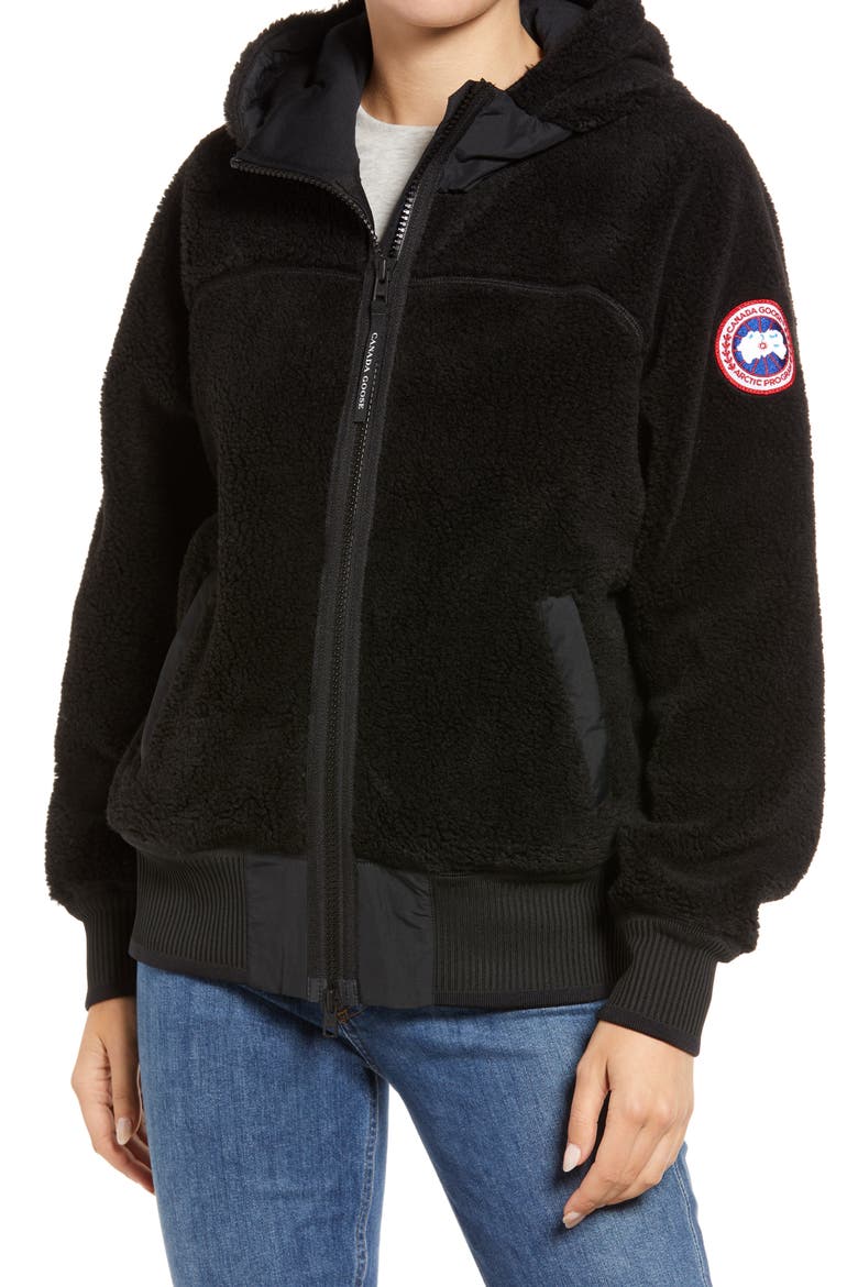 Simcoe Fleece Hoodie, Alternate, color, BLACK