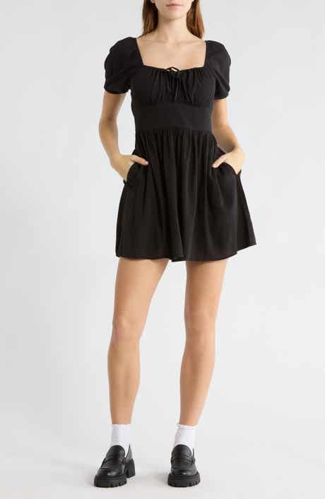 Abound Puff Sleeve Tie Front Minidress