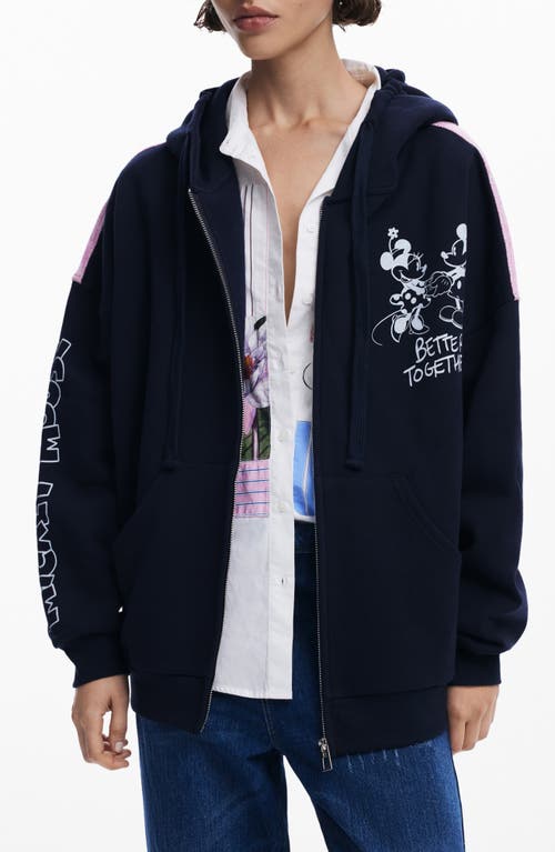 Desigual Women's Mickey Mouse Sweatshirt In Navy Blue