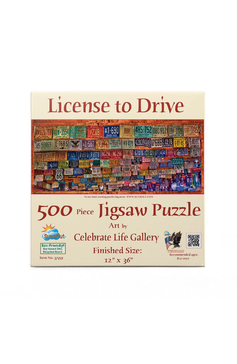 Sunsout License to Drive 500 piece Jigsaw Puzzle for Adults, Alternate, color, Multicolor