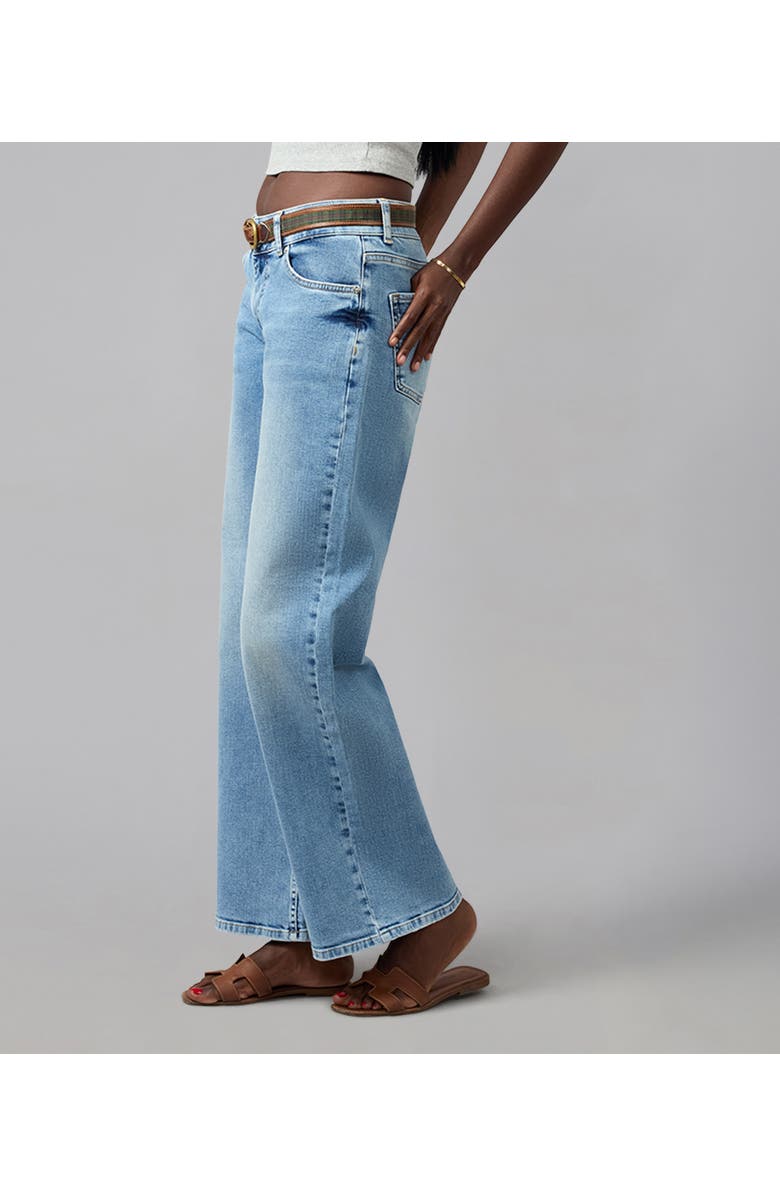 Lola Denim Miro Mid Rise Comfort Straight Jeans, Alternate, color, Denim Dusk