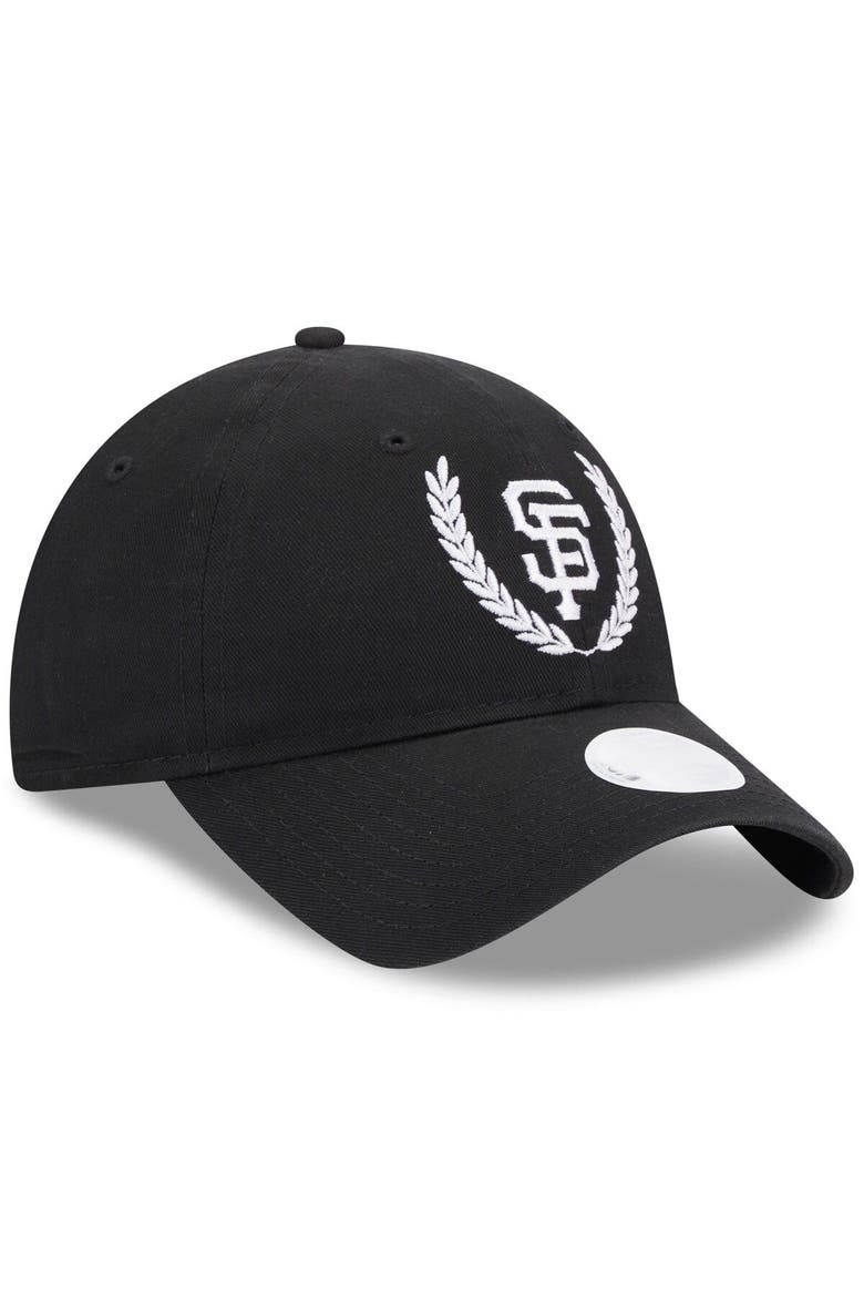 Women's New Era Black San Francisco Giants Leaves 9TWENTY Adjustable Hat, Alternate, color, Black