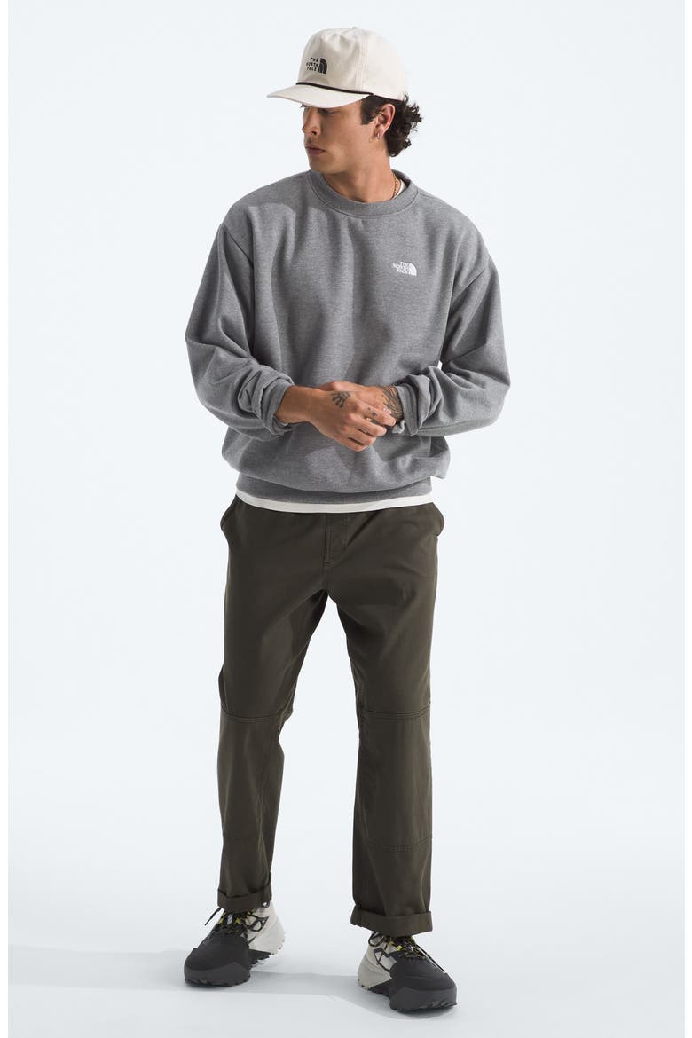 Oversize Evolution Simple Dome Crewneck Sweatshirt, Alternate, color, TNF MID GREY HEATHER