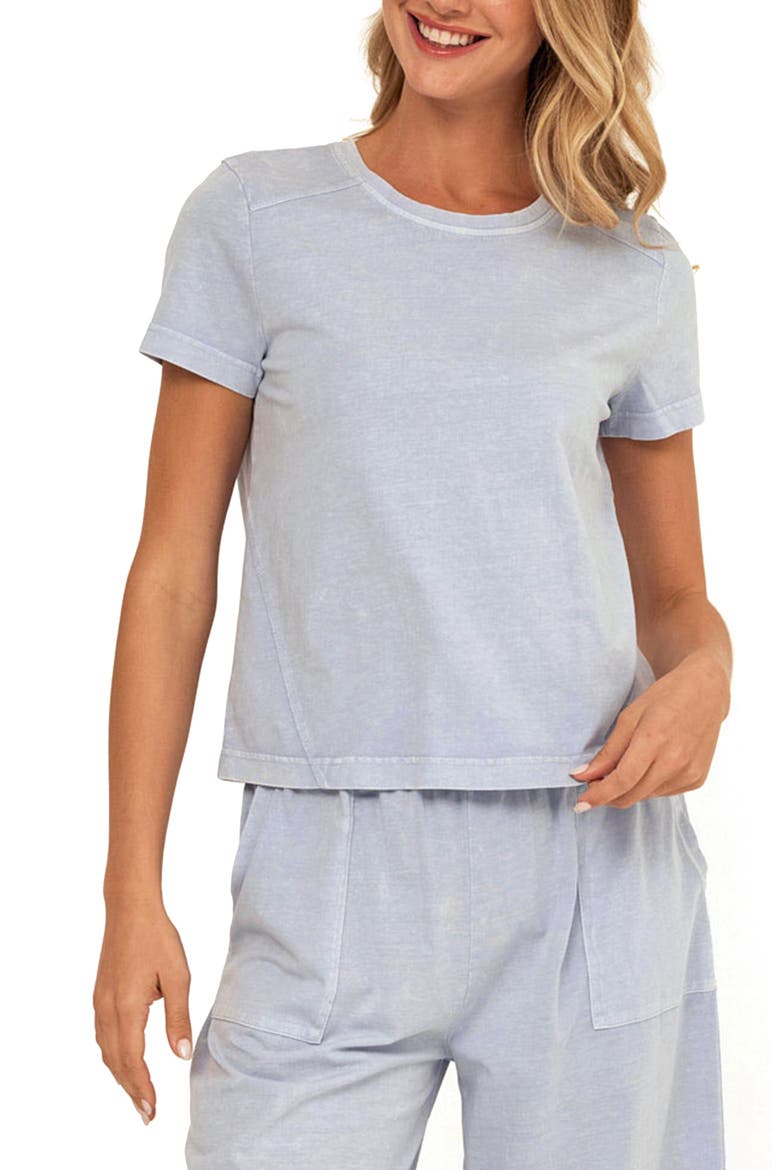 Roselie Mineral Wash Cotton T-Shirt, Main, color, HIGH TIDE