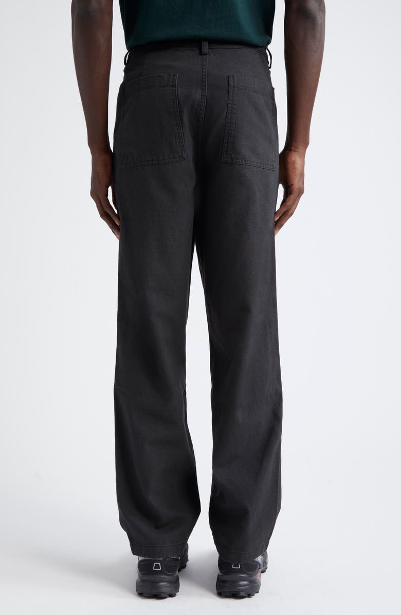 Noah Double Pleat Cotton Pants, Alternate, color, Black