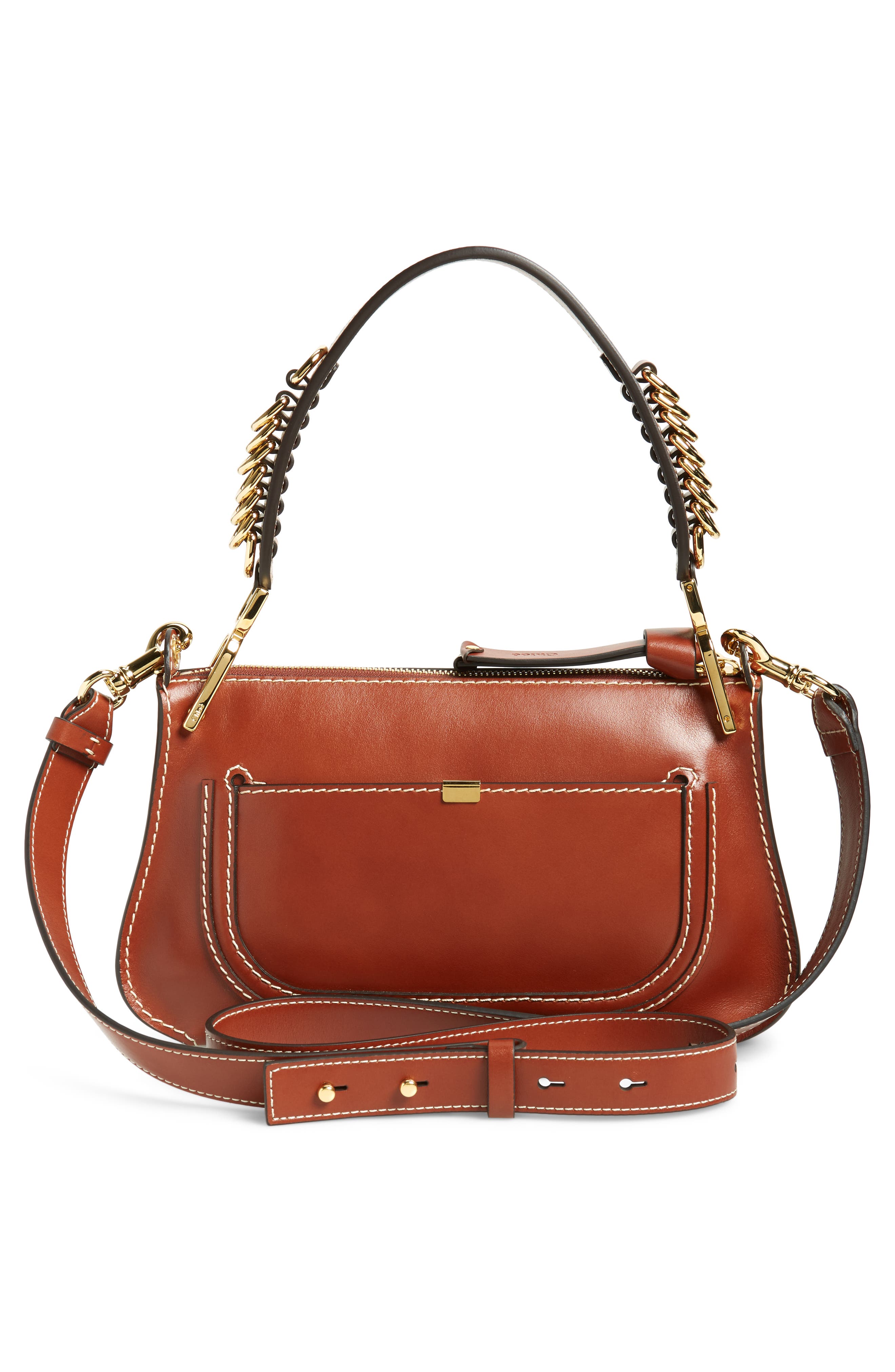 Chloé Mini Marcie Lizard Embossed Leather Satchel, Alternate, color, 