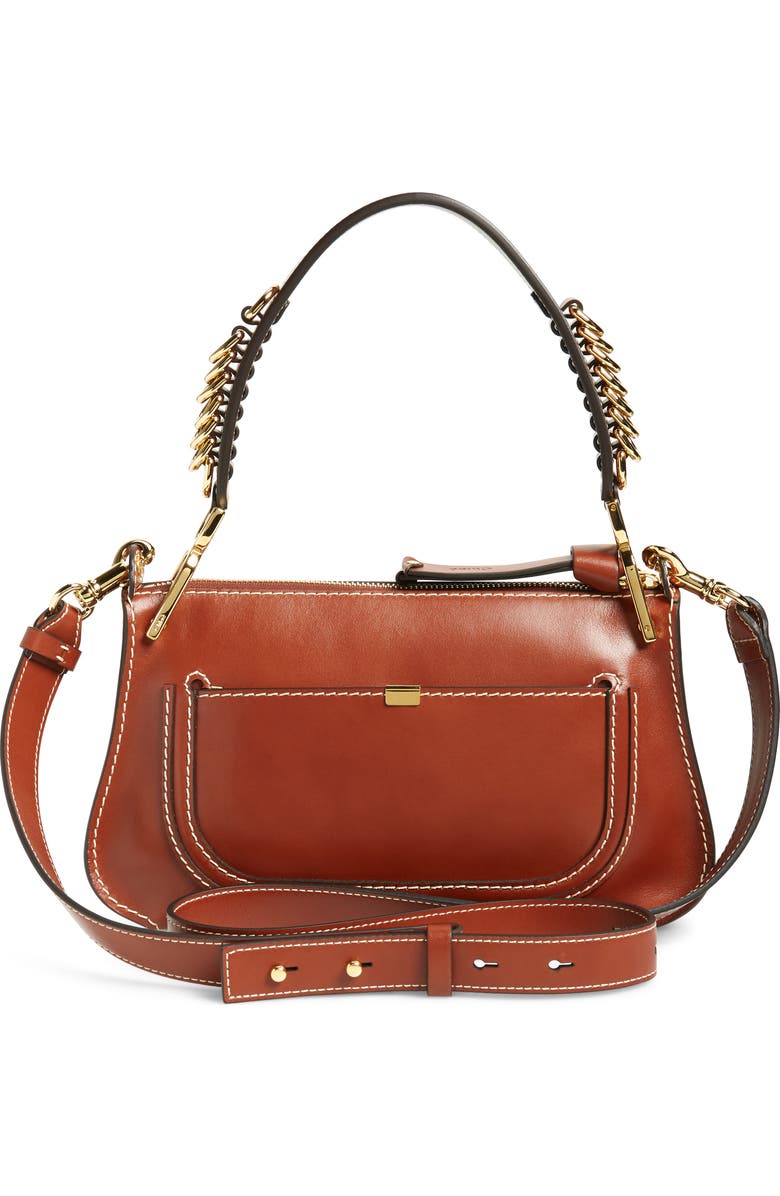 Chloé Mini Marcie Lizard Embossed Leather Satchel, Alternate, color,