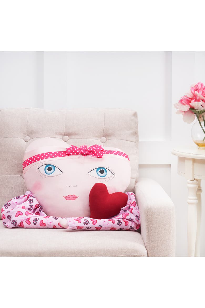 Je T'aime Valentine's Day Zombinaland Soft Collectible Figurine Doll Pillow 5" x 19", Alternate, color, Pink