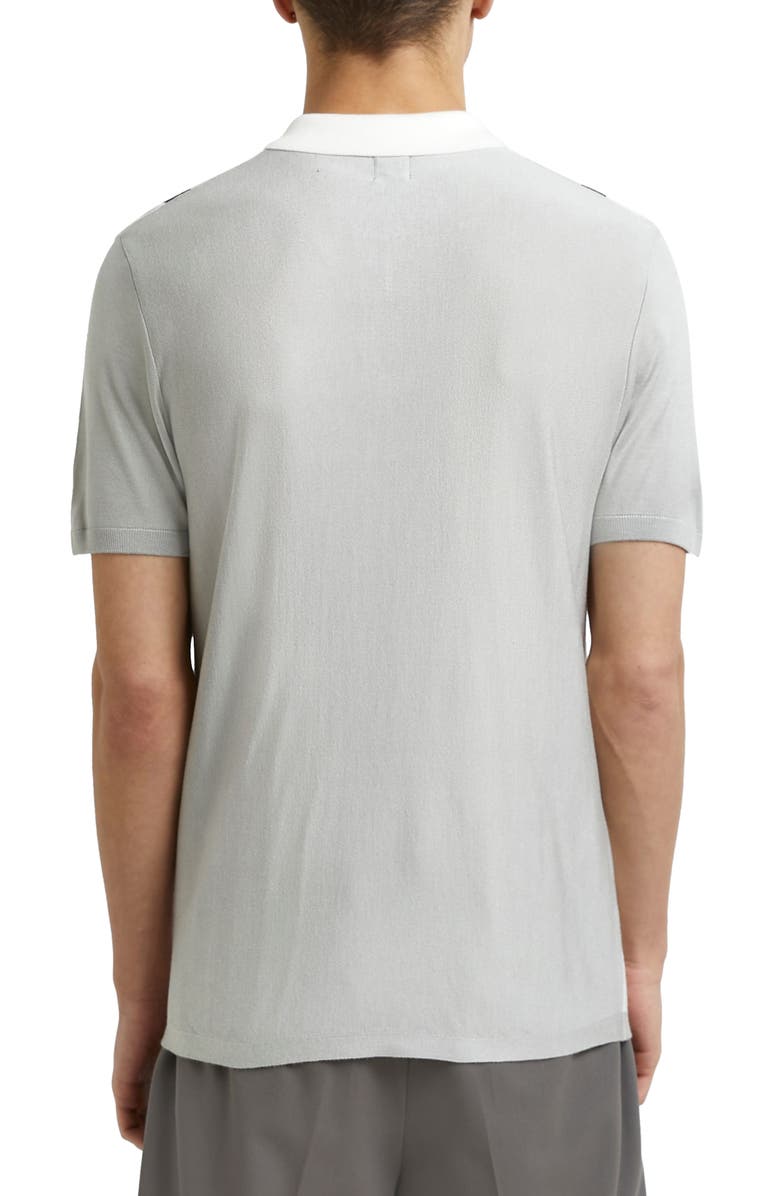 River Island Men's Vertical Stripe Zip Polo, Alternate, color, 