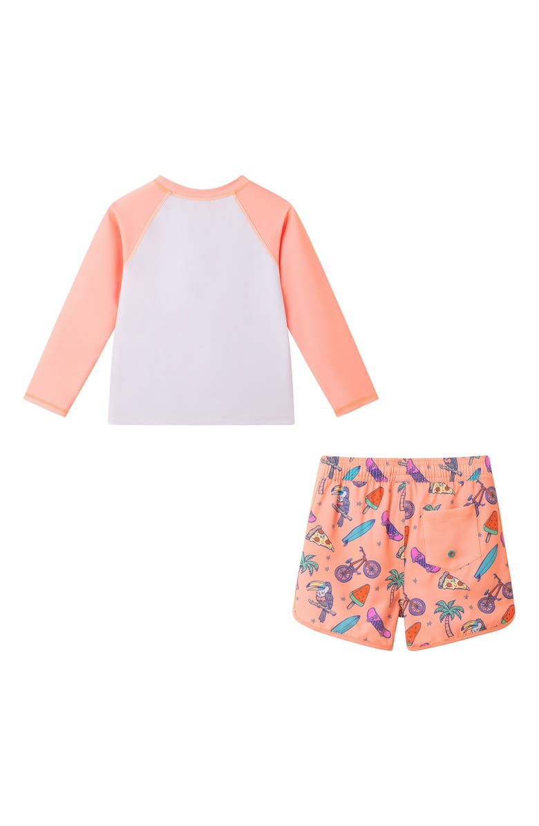 Andy & Evan Kids' Long Sleeve Rashguard & Shorts Set, Alternate, color,