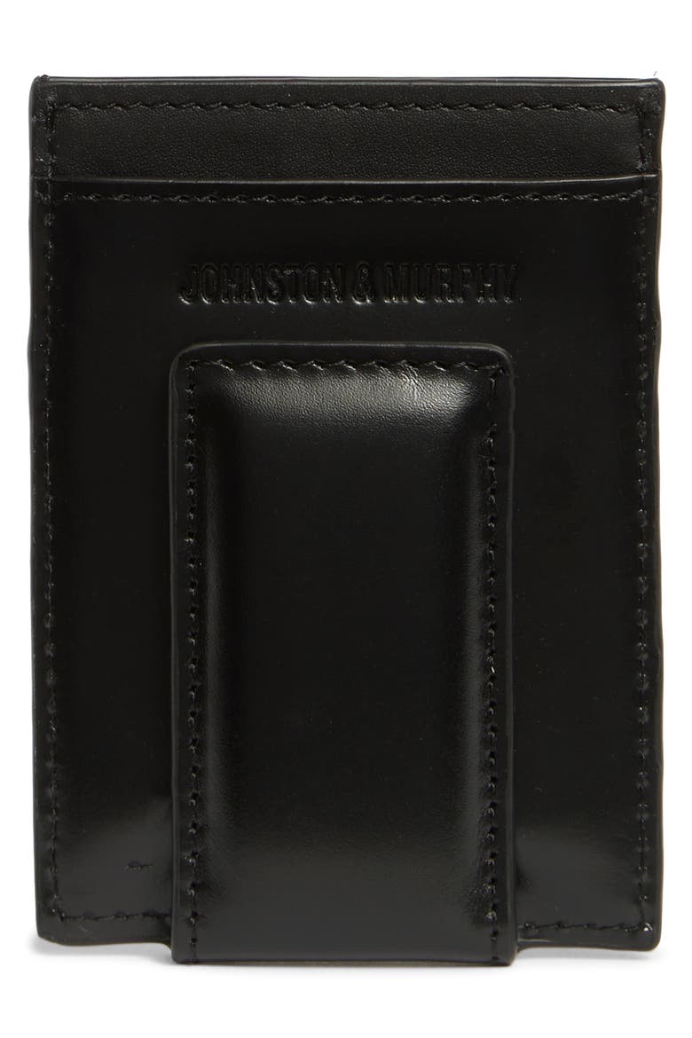Brushoff Leather Pocket Card Wallet, Alternate, color, BLACK