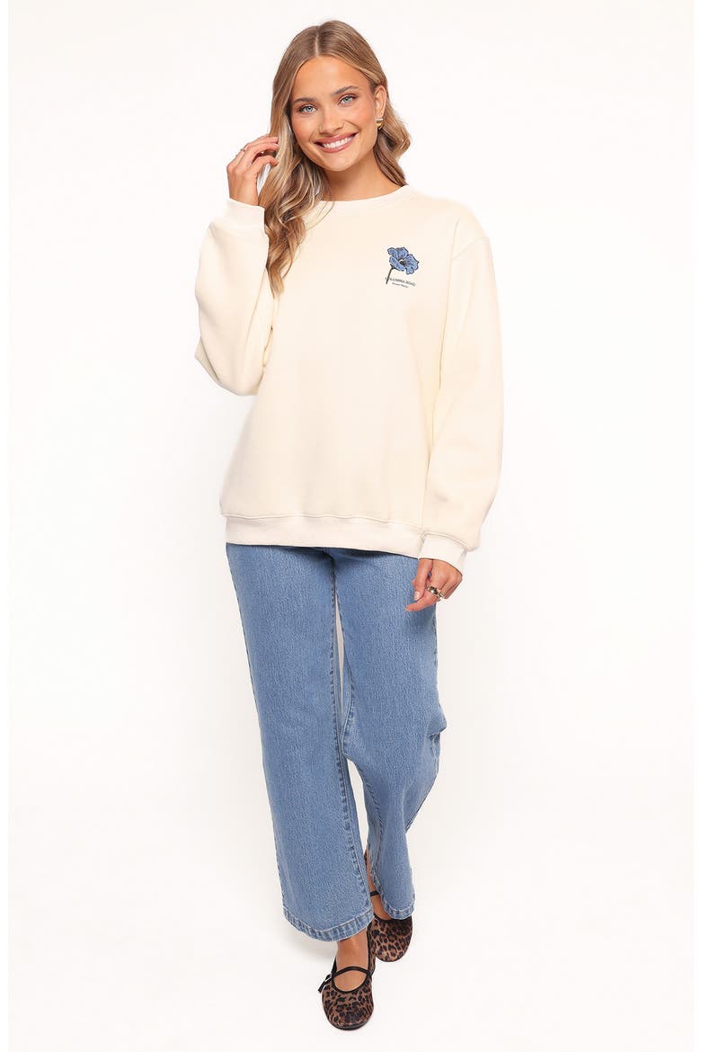 Flower Market Graphic Sweatshirt, Alternate, color, CREAM