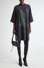 Balenciaga Liberty Graphic T-Shirt Minidress