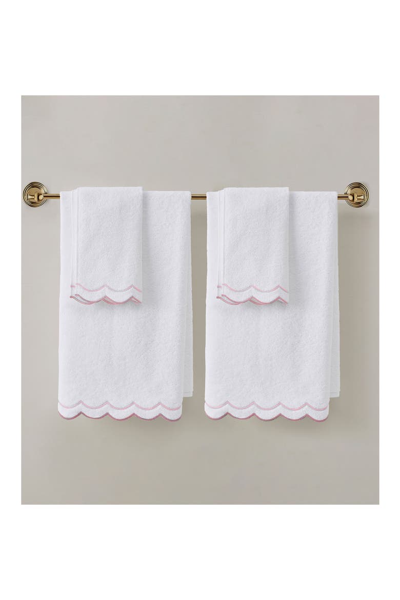 Scallop 4-Piece Towel Set, Alternate, color, BLUSH