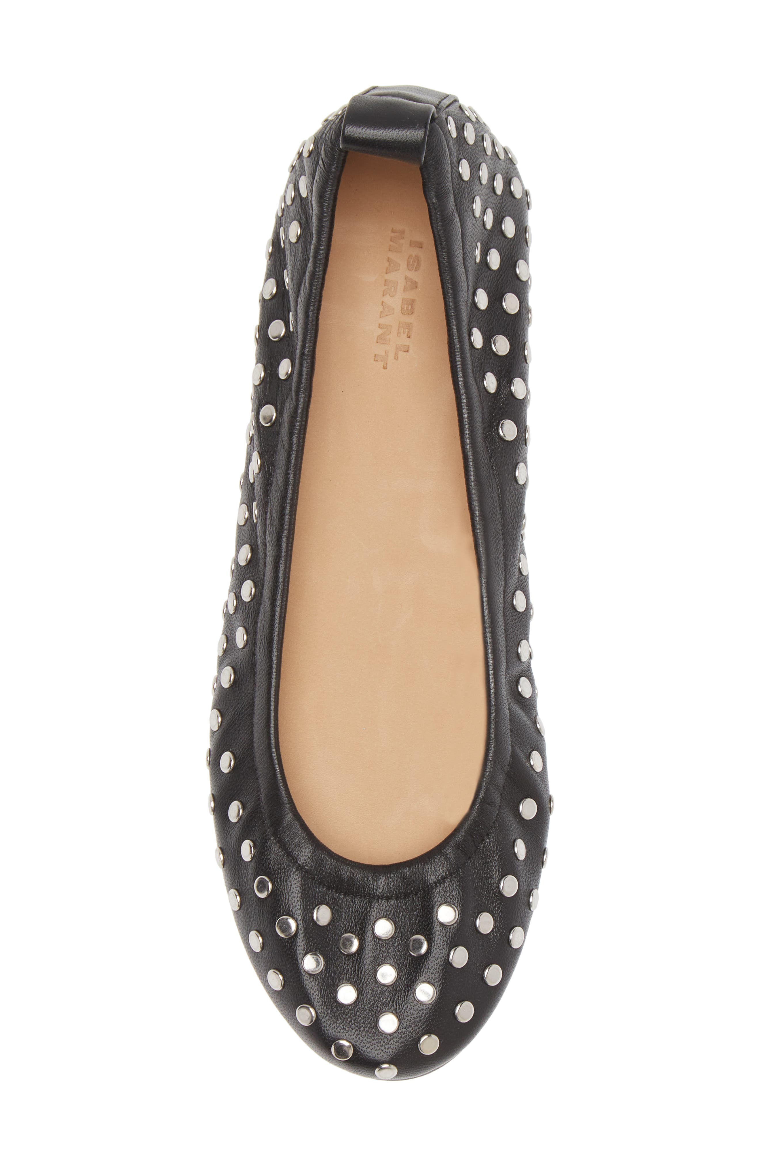 Belna Studded Ballet Flat, Alternate, color, BLACK