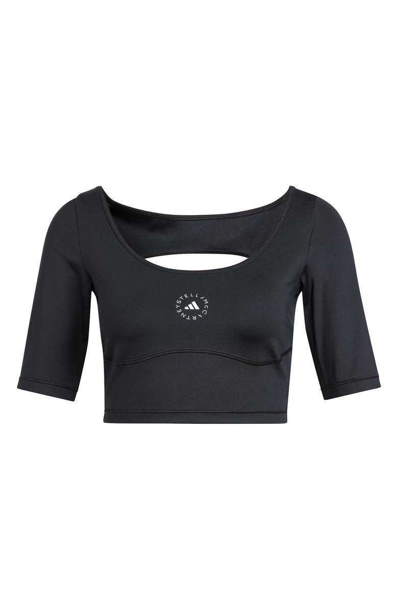 adidas by Stella McCartney Back Cutout Crop Top, Alternate, color,