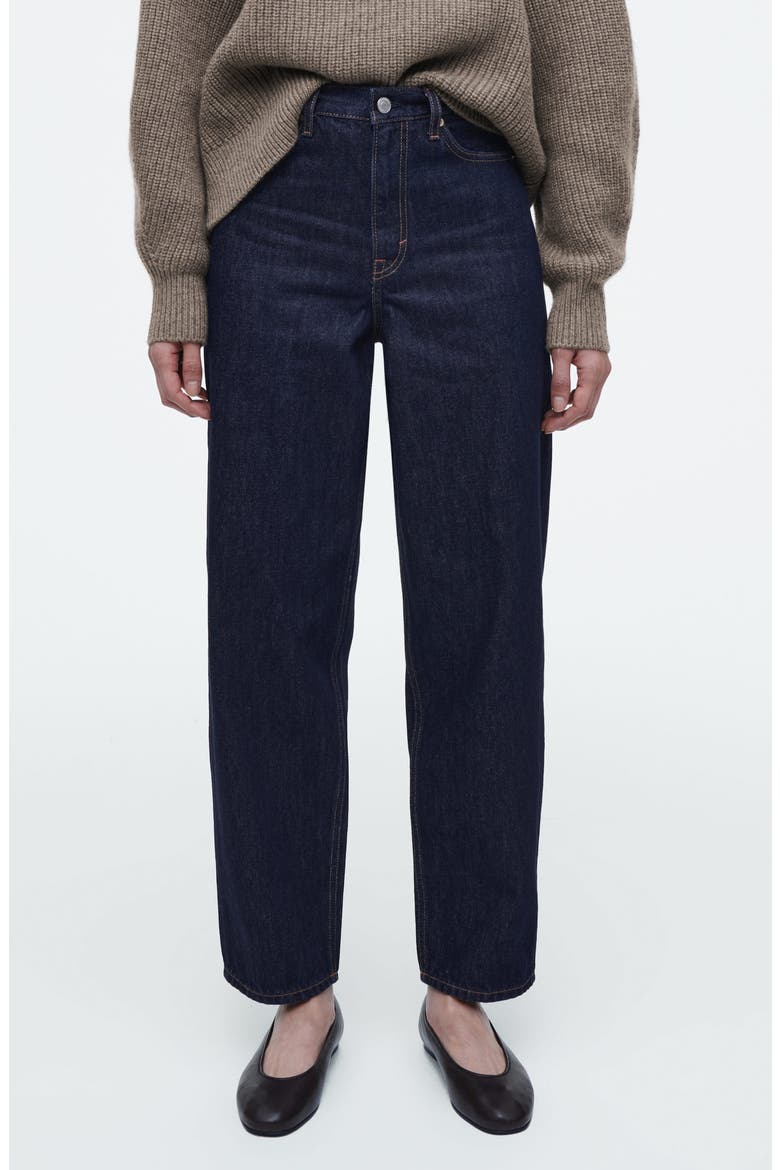 Arch Tapered Ankle Jeans, Main, color, BLUE DARK