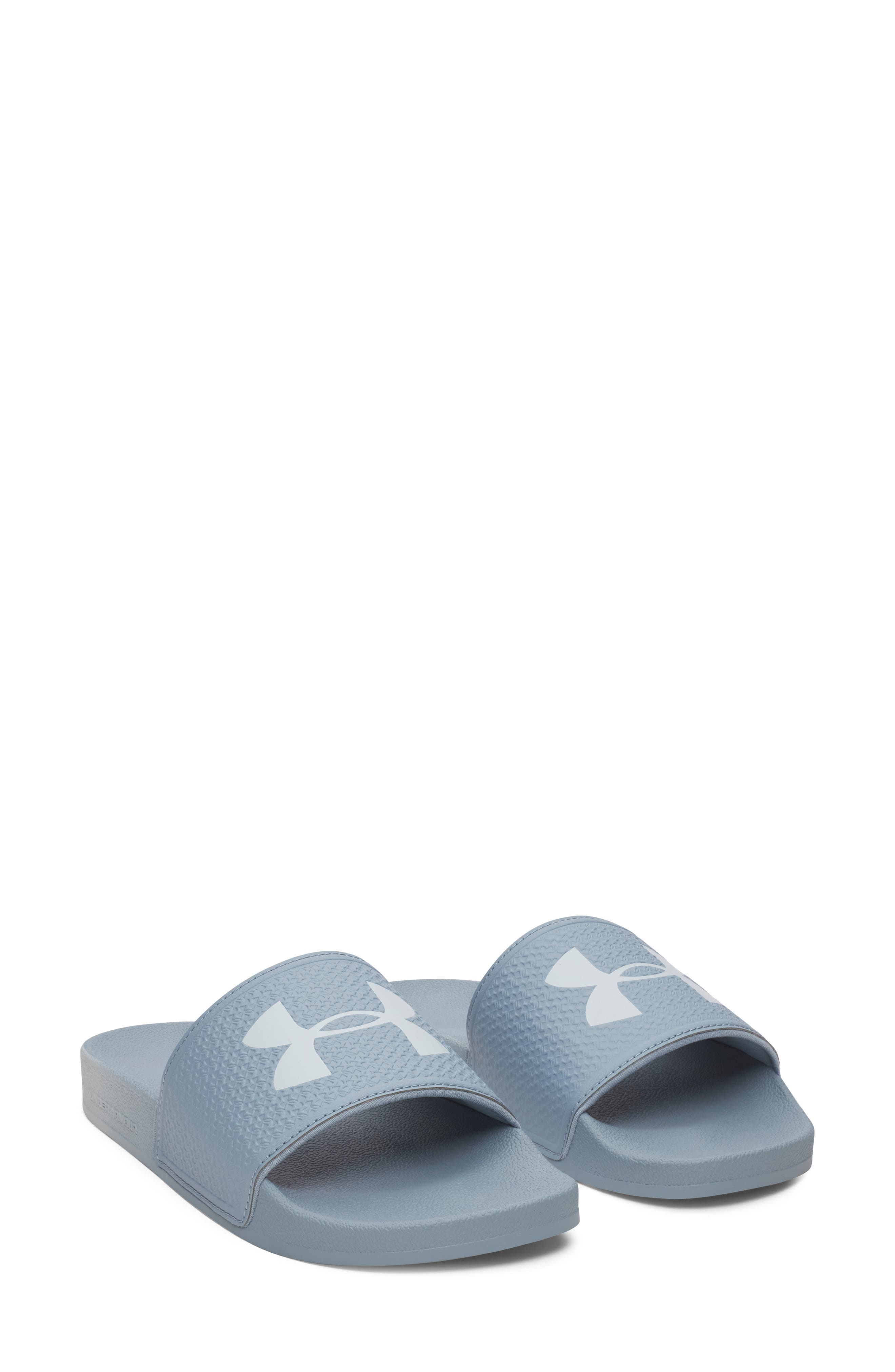 UA ARMR Slide Sandal, Main, color, BLUE WIND / BLUE FOG