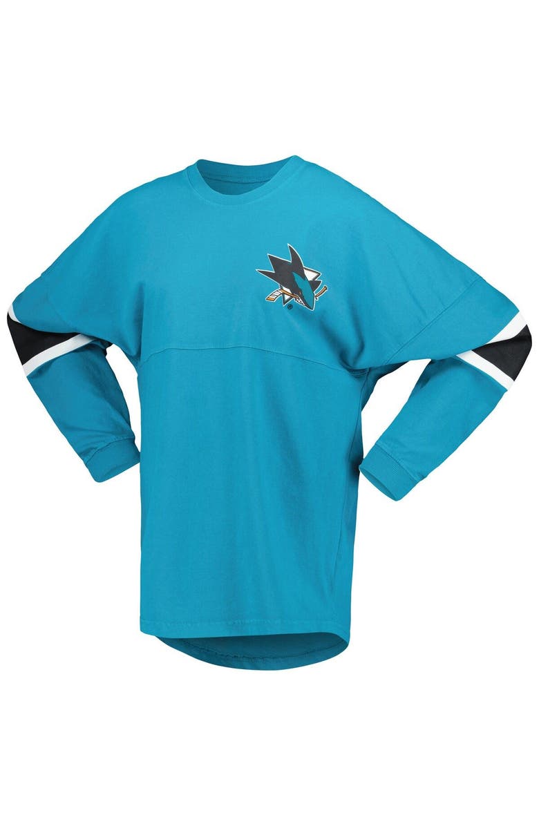 FANATICS Women's Fanatics Branded Teal San Jose Sharks Jersey Long Sleeve T-Shirt, Alternate, color, Teal