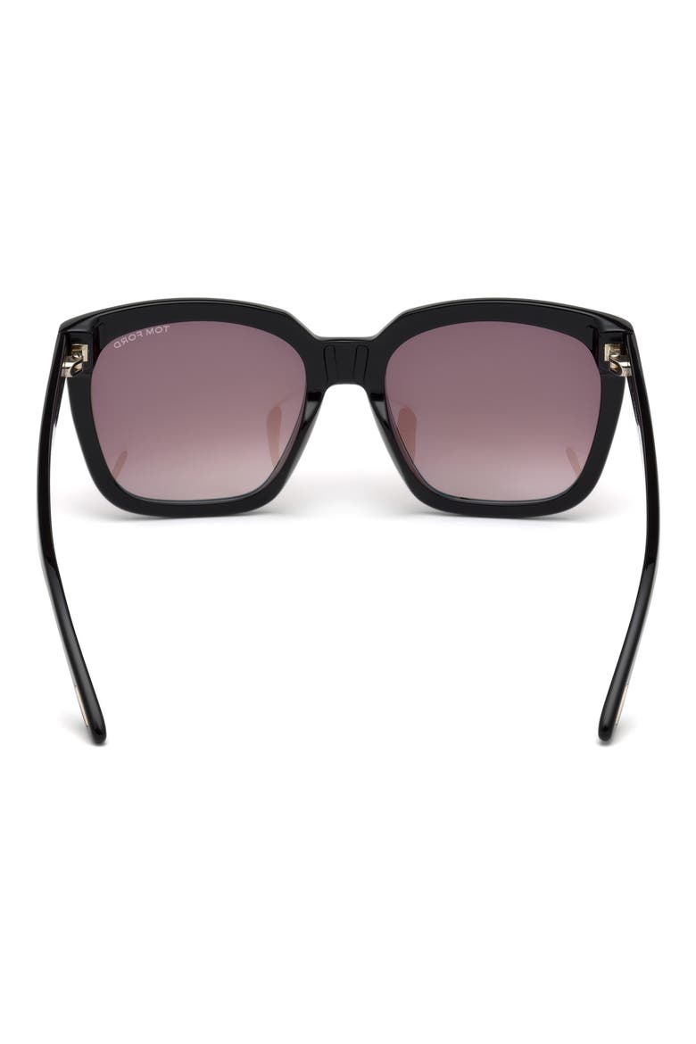 Amarra 55mm Gradient Square Sunglasses, Alternate, color, BLACK/ GRADIENT BURGUNDY