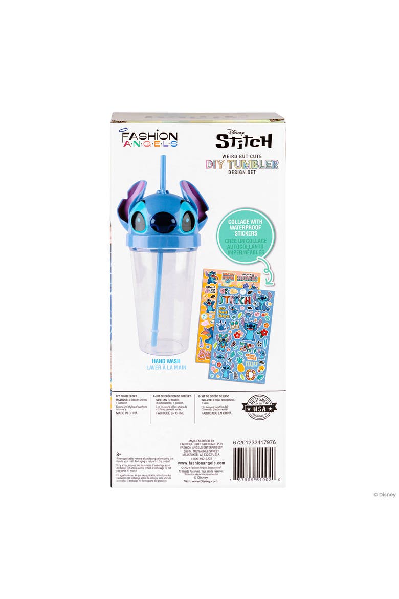 Disney Stitch Tumbler Kit 16 oz Cup, 100 Stickers, Alternate, color, Multicolored