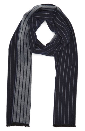 Save The Ocean Contrast Check Stripe Recycled Polyester & Silk Scarf In Multi