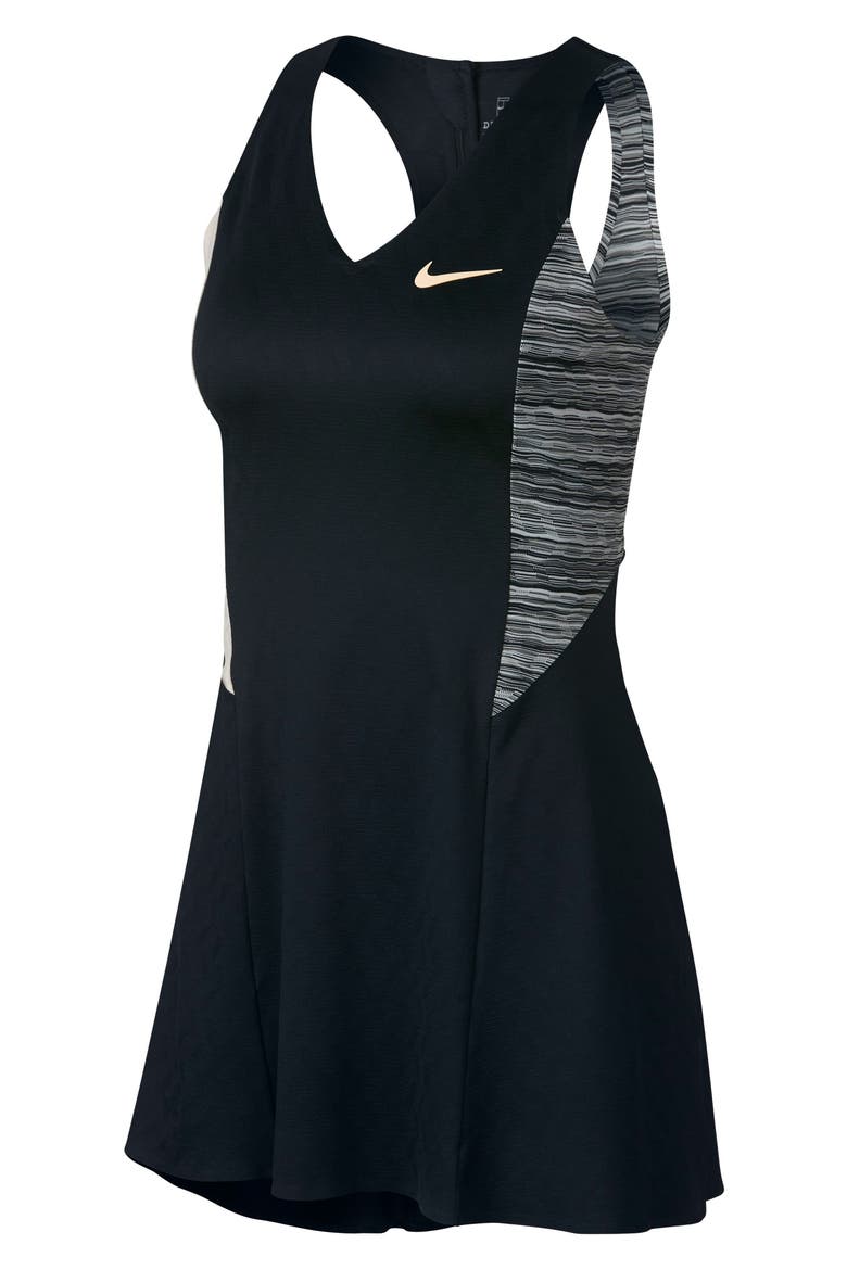 Maria Dry Tennis Dress, Main, color, BLACK/ WOLF GREY/ GUAVA ICE