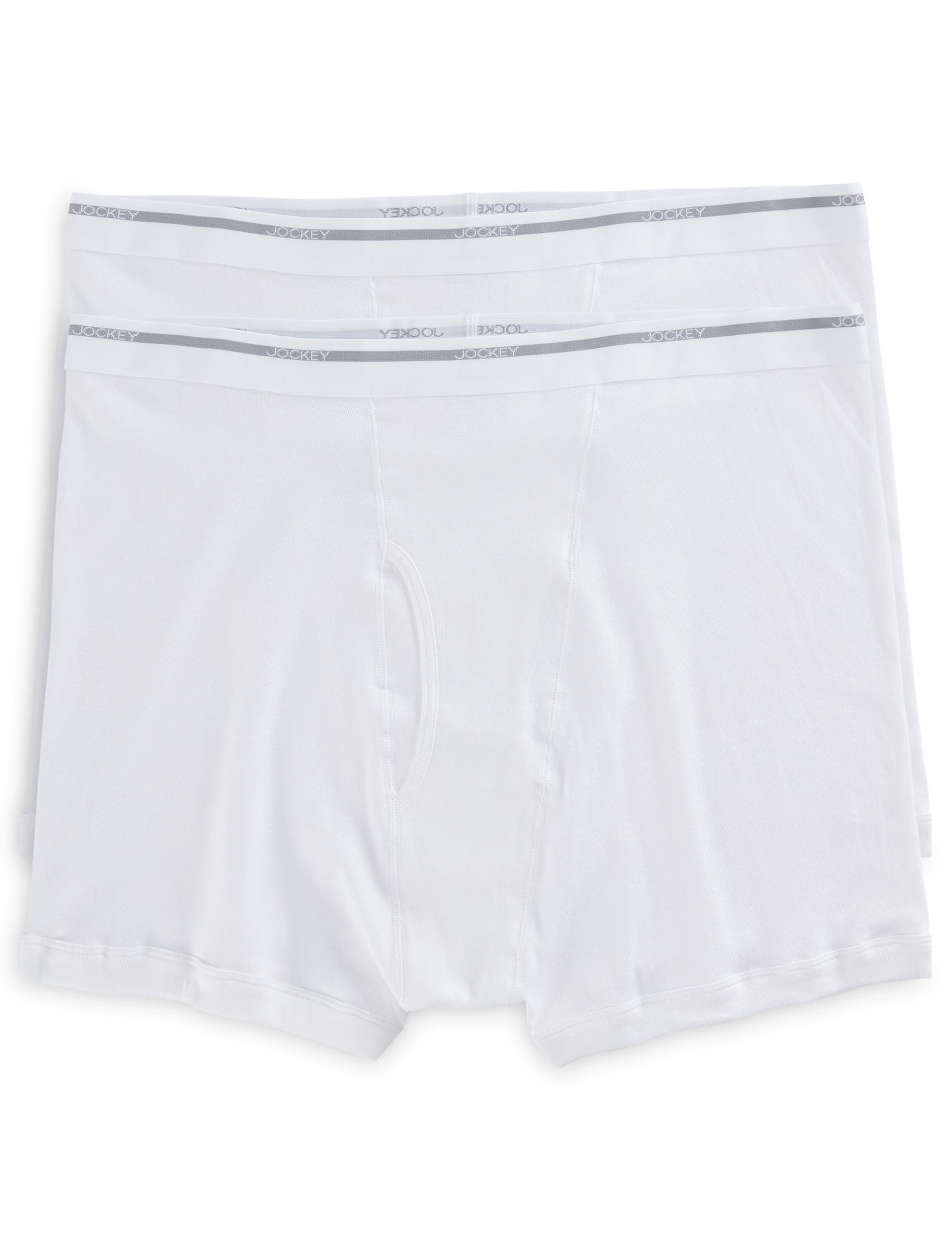 Jockey Big & Tall 2-pk Boxer Briefs in White 