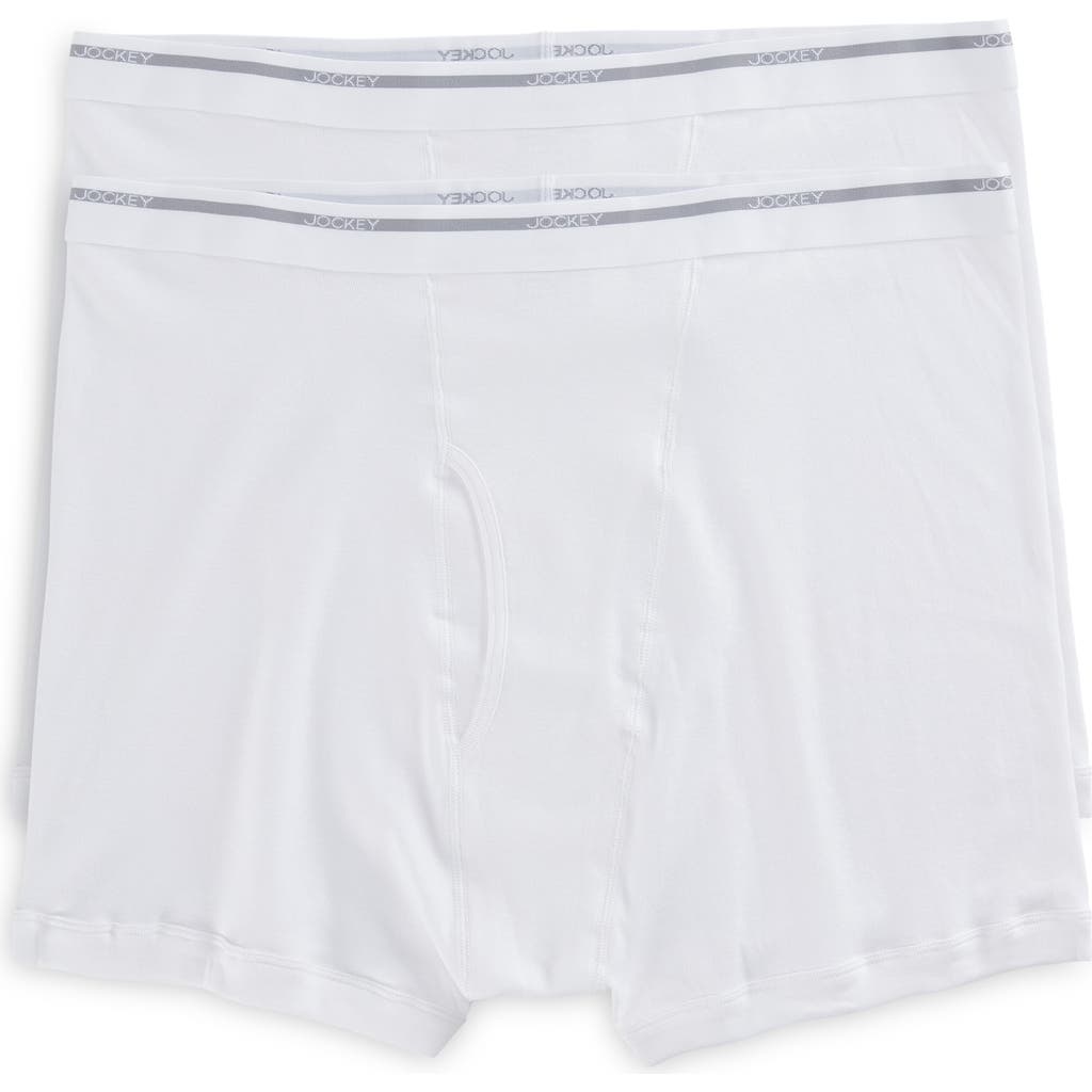 Jockey Big & Tall 2-pk Boxer Briefs in White  product