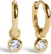 Monica Vinader Birthstone Huggie Hoop Earrings