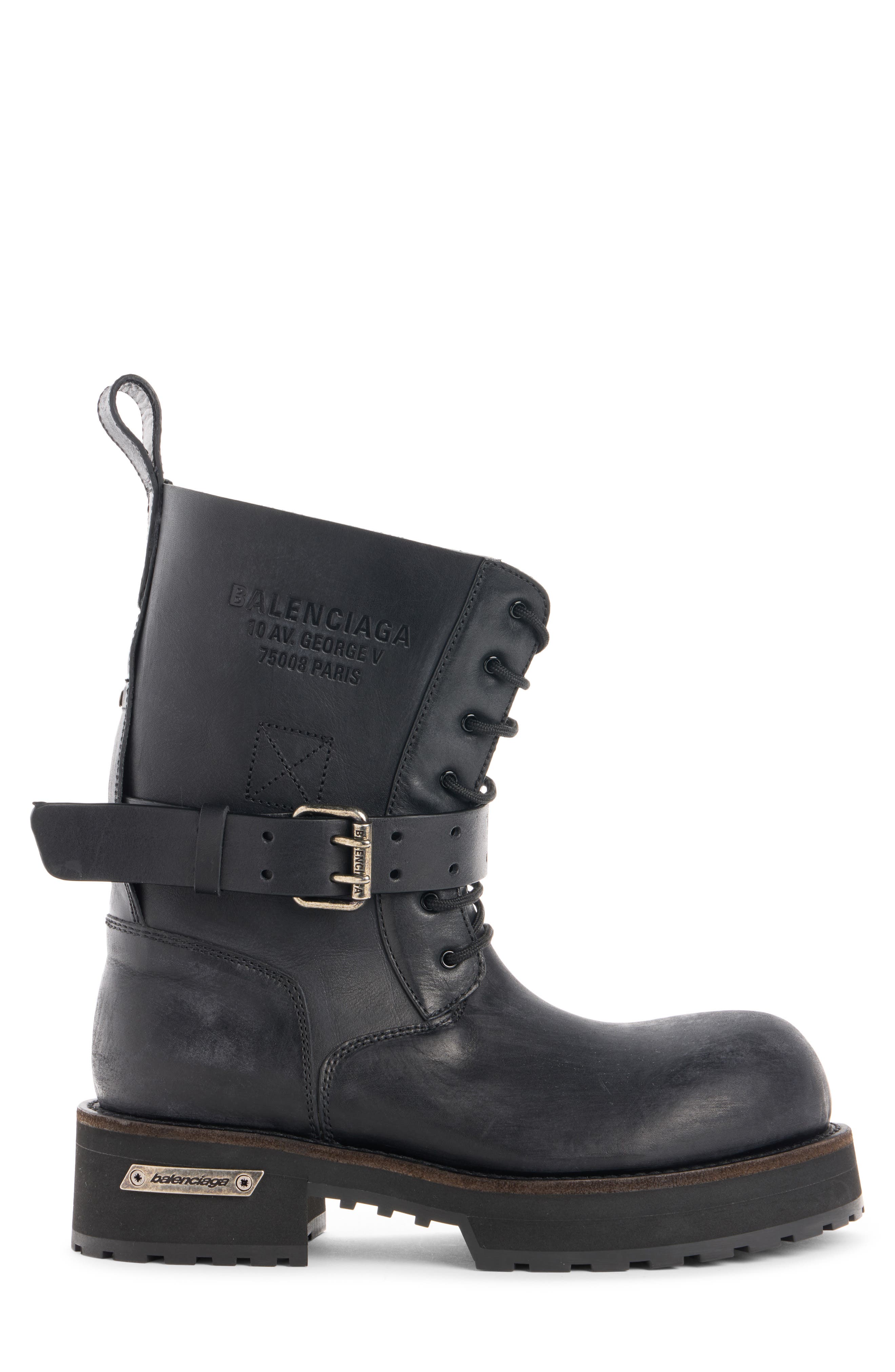 Venom Lace-Up Boot, Alternate, color, BLACK