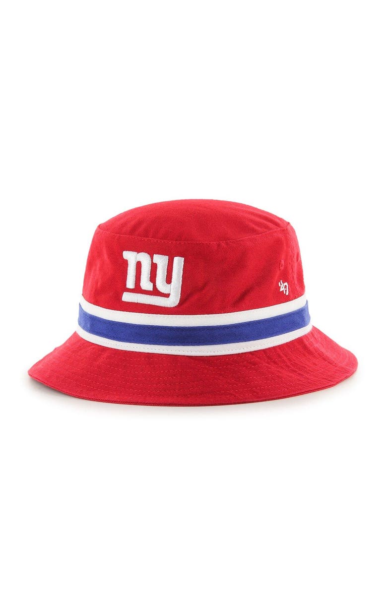 '47 Men's '47 Red New York Giants Striped Bucket Hat, Main, color, Red