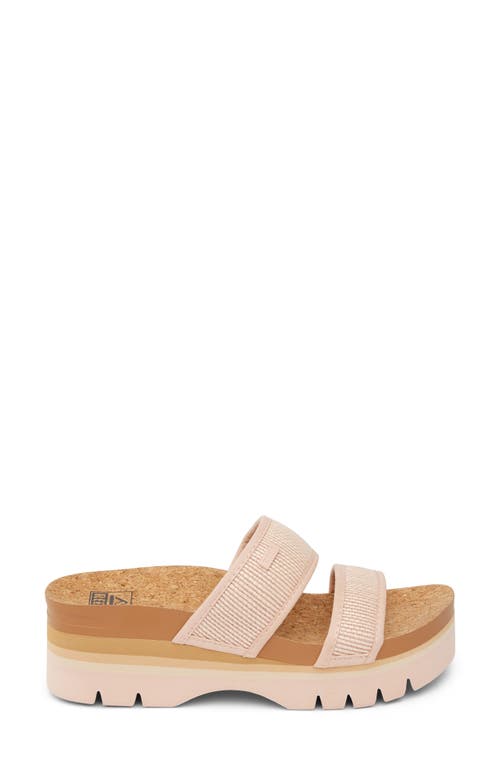 Reef Cushion Vista Higher Platform Slide Sandal In Cameo Rose