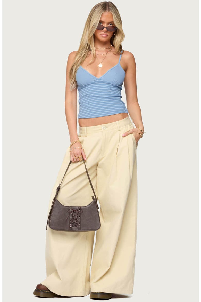 Hemsley Stripe Rib Camisole, Alternate, color, BLUE